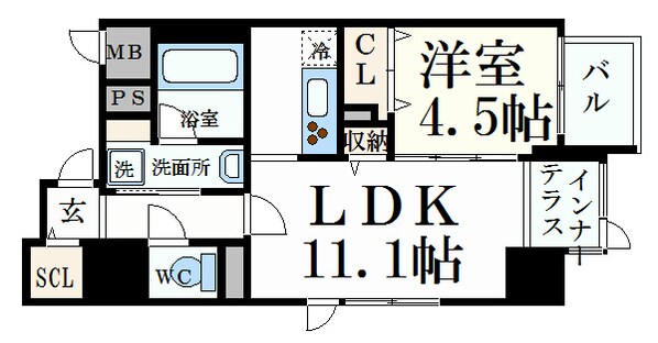 三ノ宮駅 徒歩5分 5階の物件間取画像